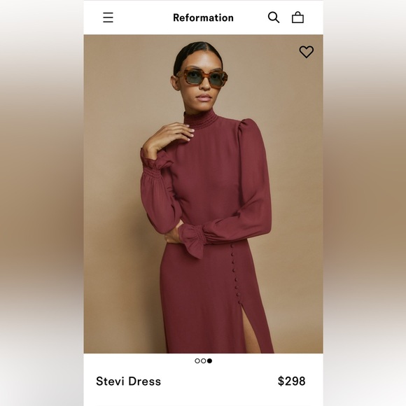Reformation Stevi dress in Plum - Picture 1 of 8